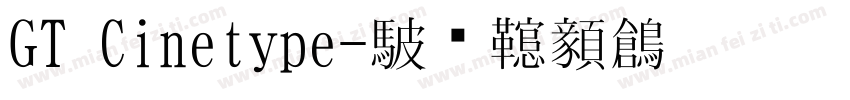 GT Cinetype字体转换